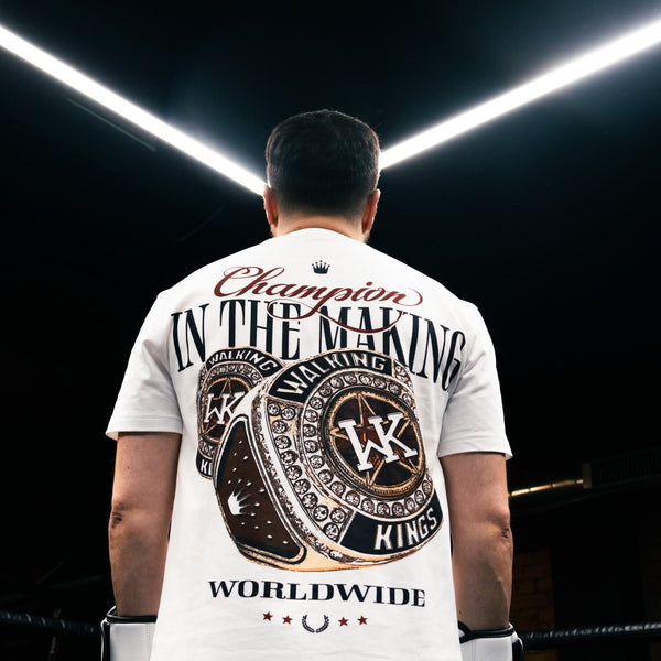White tshirt, champion rings