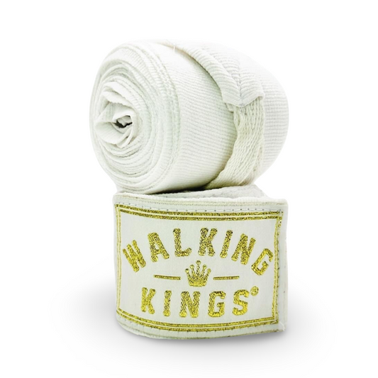 4.0m Walking kings Hand Wraps - White & Gold