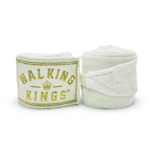 4.0m Walking kings Hand Wraps - White & Gold